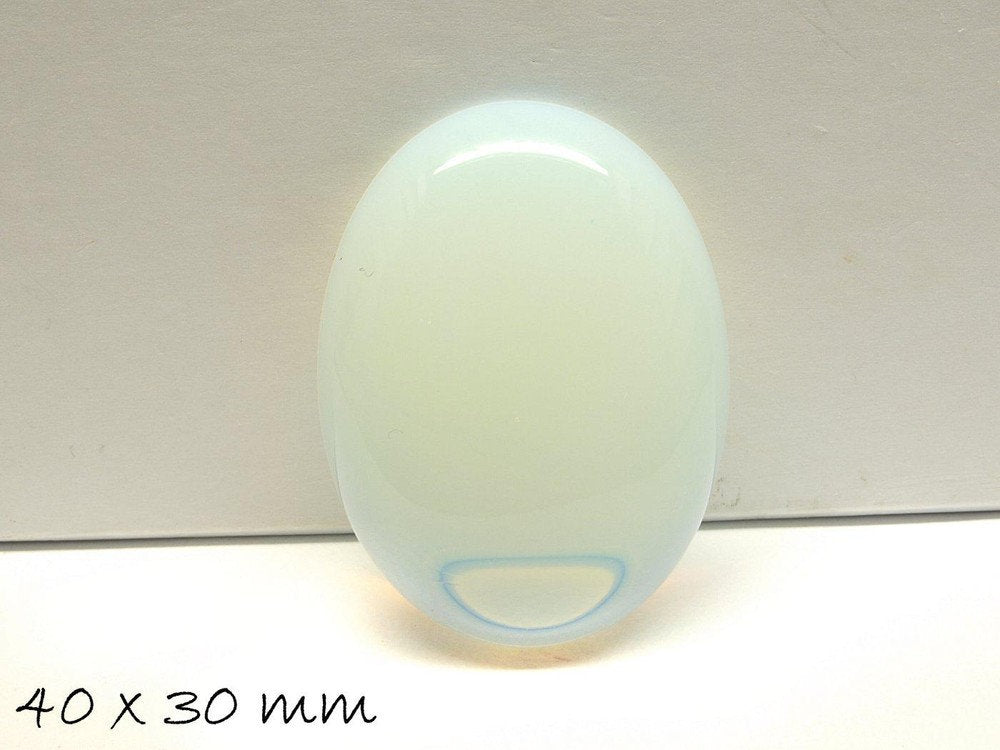 1 Stück Cabochons, Opalit, Mondstein, 40 x 30 mm