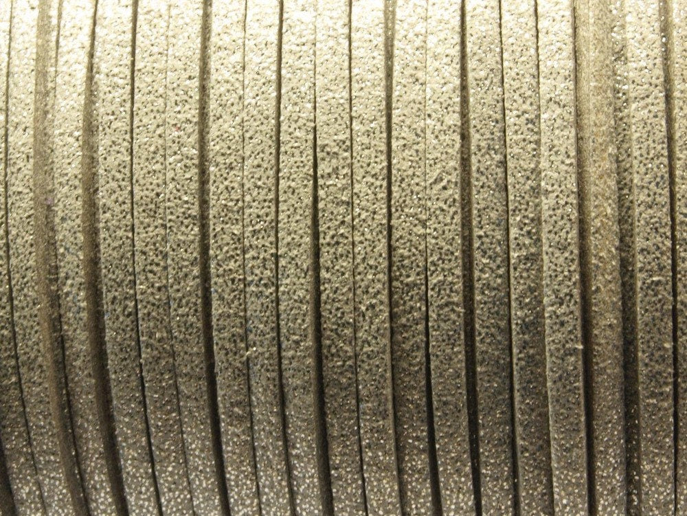 0,42EUR/m - 6 m Wildlederimitat 3 x 1,5 mm silber