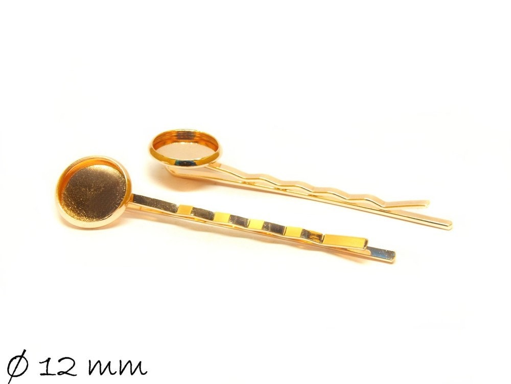 4 Stück Haarnadeln - Rohlinge, rose gold, 55 mm