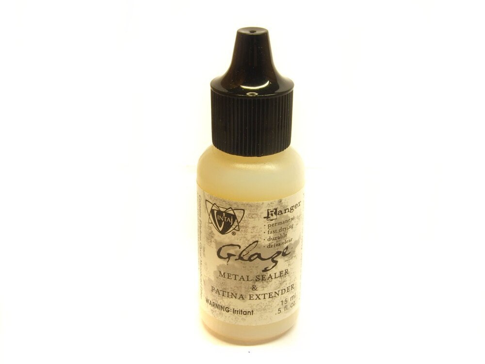 0,37 EUR/ml - Eine Flasche Vintaj Glaze Versiegelung von Metall + Patina (15 ml)