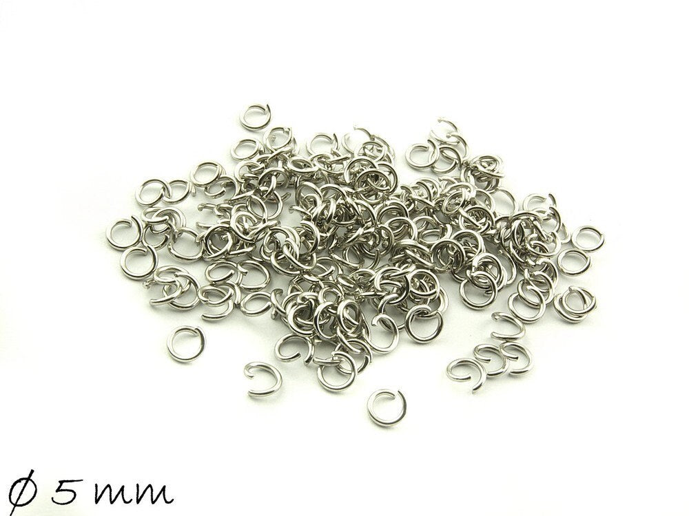 100 Stk Biegeringe (Spaltringe), Edelstahl, Ø 5 mm