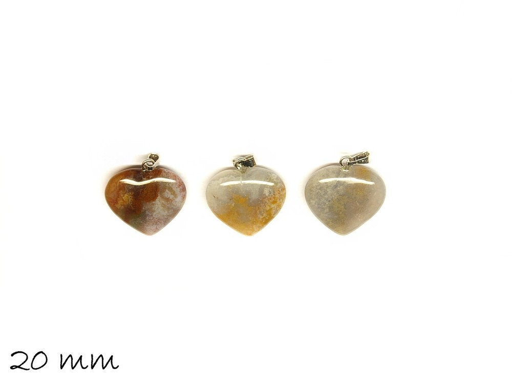 1 Stück Herz Anhänger indischer Achat 20 x 20 mm - 2
