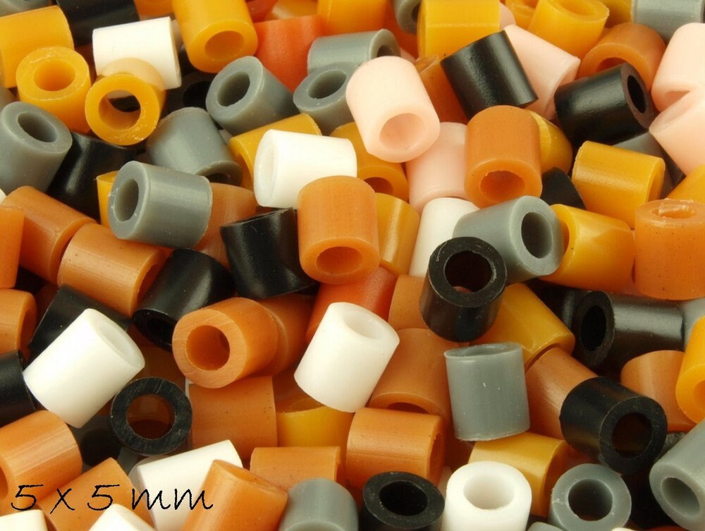 500 Stück Bügelperlen (Fuse Beads) 5 x 5 mm,Farbmix 2