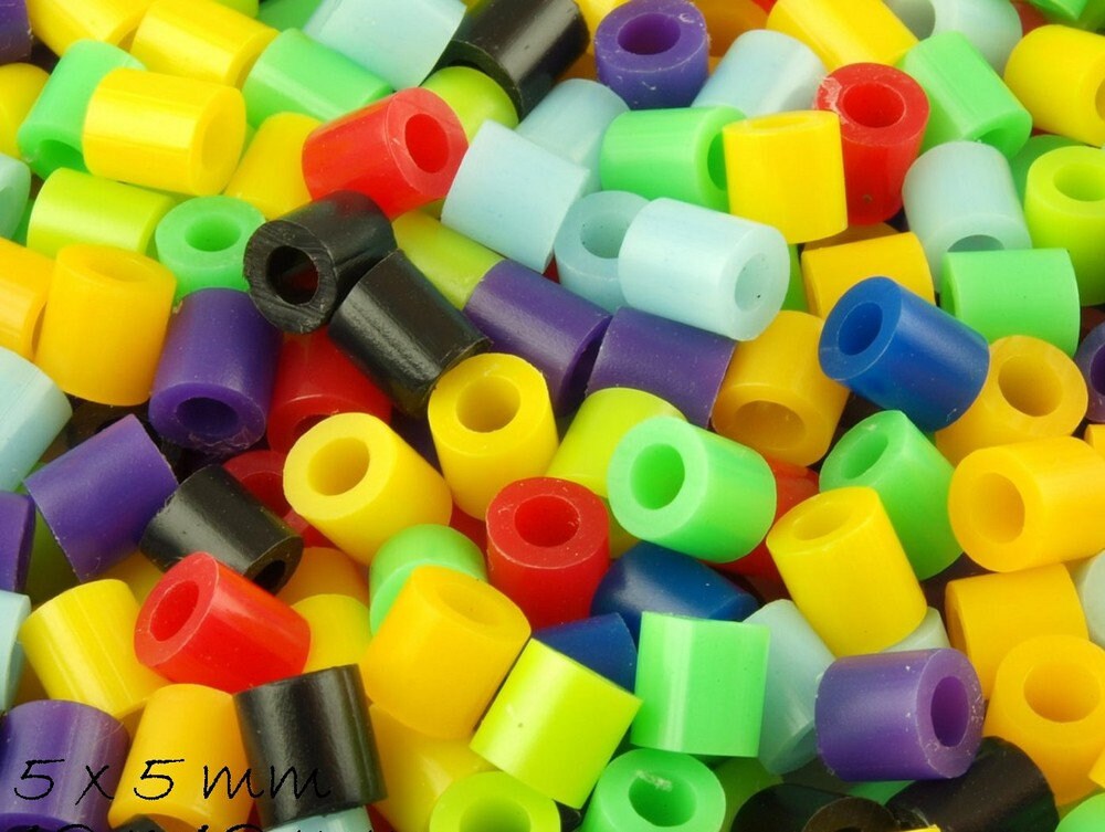 500 Stück Bügelperlen (Fuse Beads) 5 x 5 mm,Farbmix 4