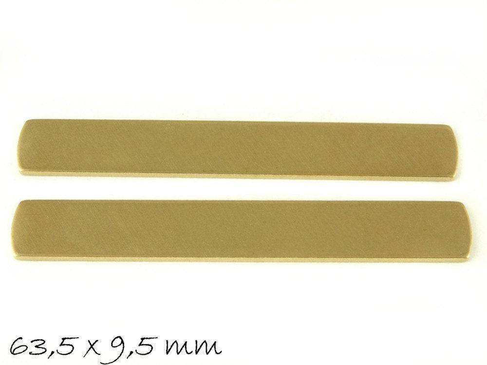 2 Stück Ring Rohling Messing Stempeln 63,5 x 9,5 mm