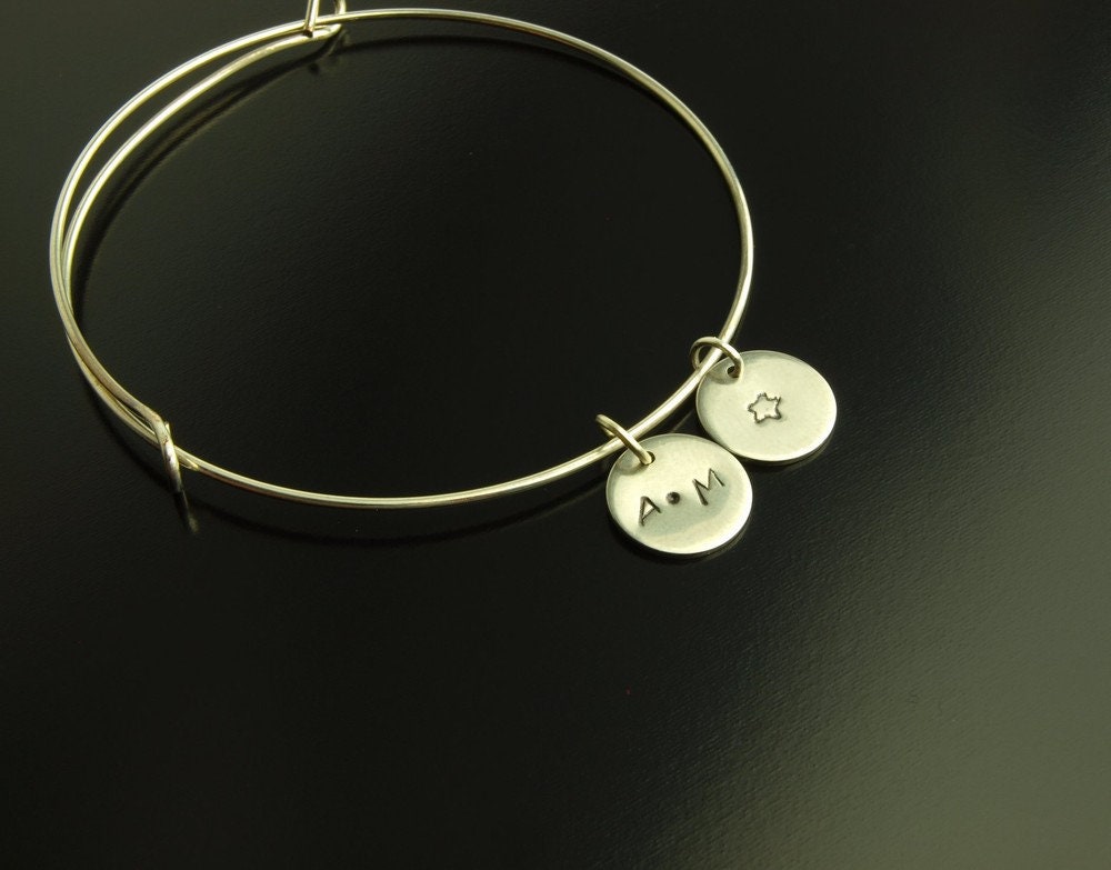 Armreifen Name Datum Anhänger silber Armband