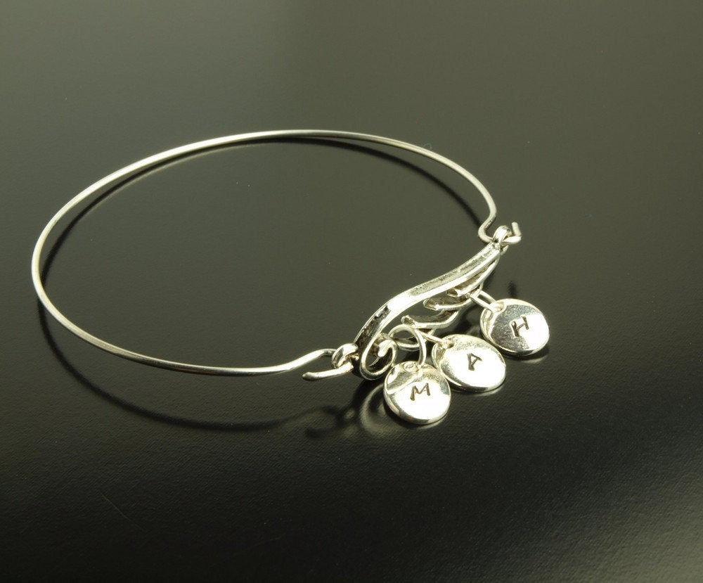 Familienarmband Armreif Buchstaben silber Flügel