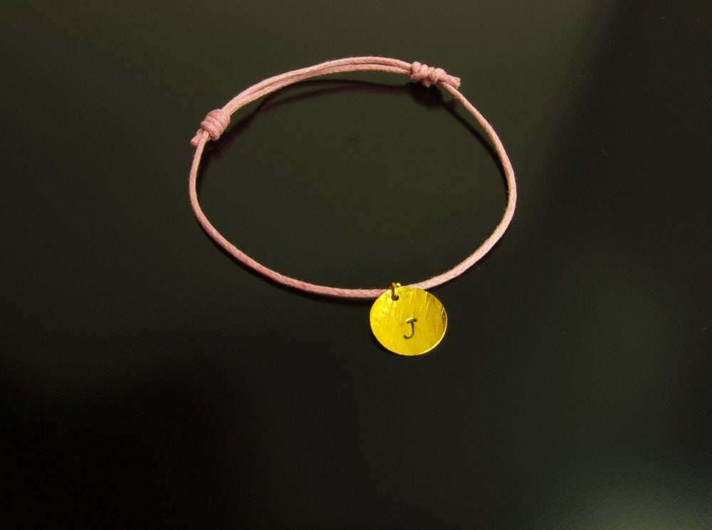 Gravur Armband Freundschaft Buchstabe gold rosa