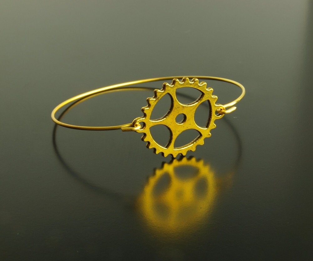 Armreif vintage Zahnrad golden Armband Steampunk