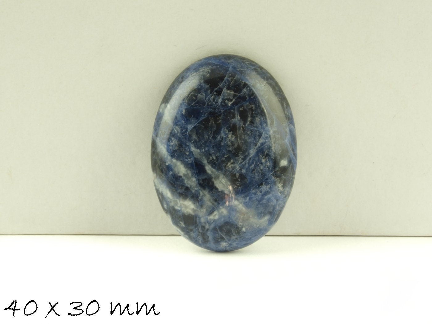 1 Stück Cabochons Midnight Blue Sodalith, 40 x 30 mm