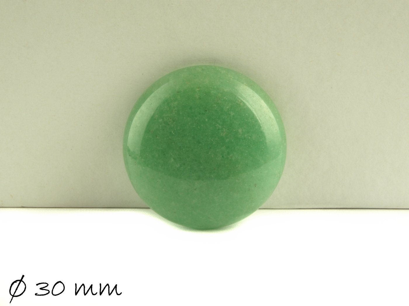 1 Stück Edelstein Cabochons, Aventurin Quarz, Ø 30 mm