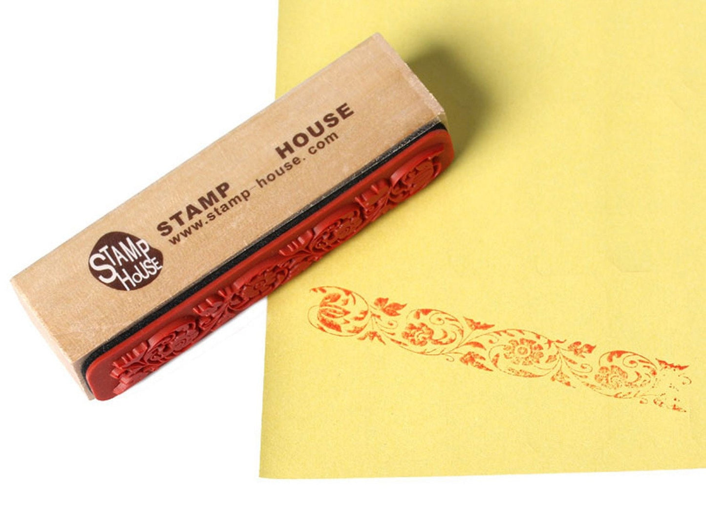 1 Stück Stempel Ornamente Bordüre Verzierungen 91 x 18 mm