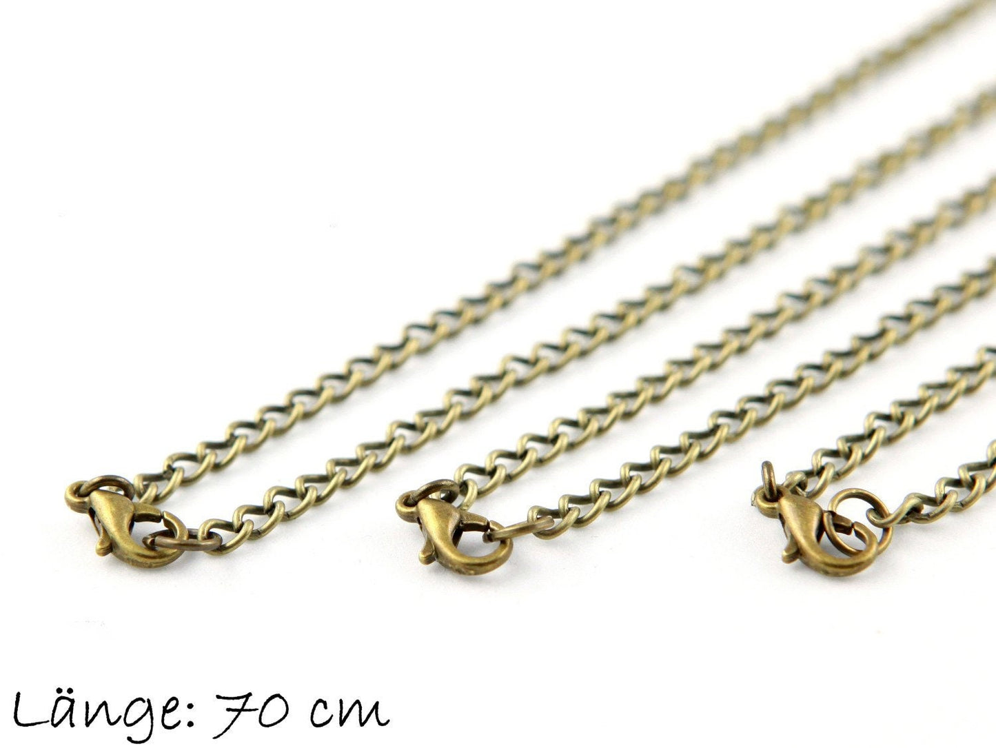 1 Stück Fertige Gliederkette in bronze, 4 x 3 mm. 70 cm lang