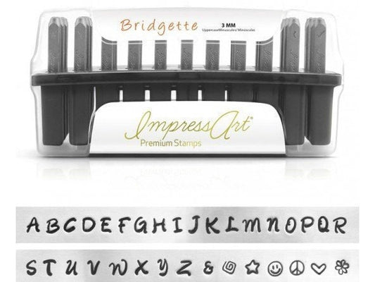 1 Set Buchstaben Stempel ImpressArt 3 mm PREMIUM Bridgette Uppercase Großbuchstaben