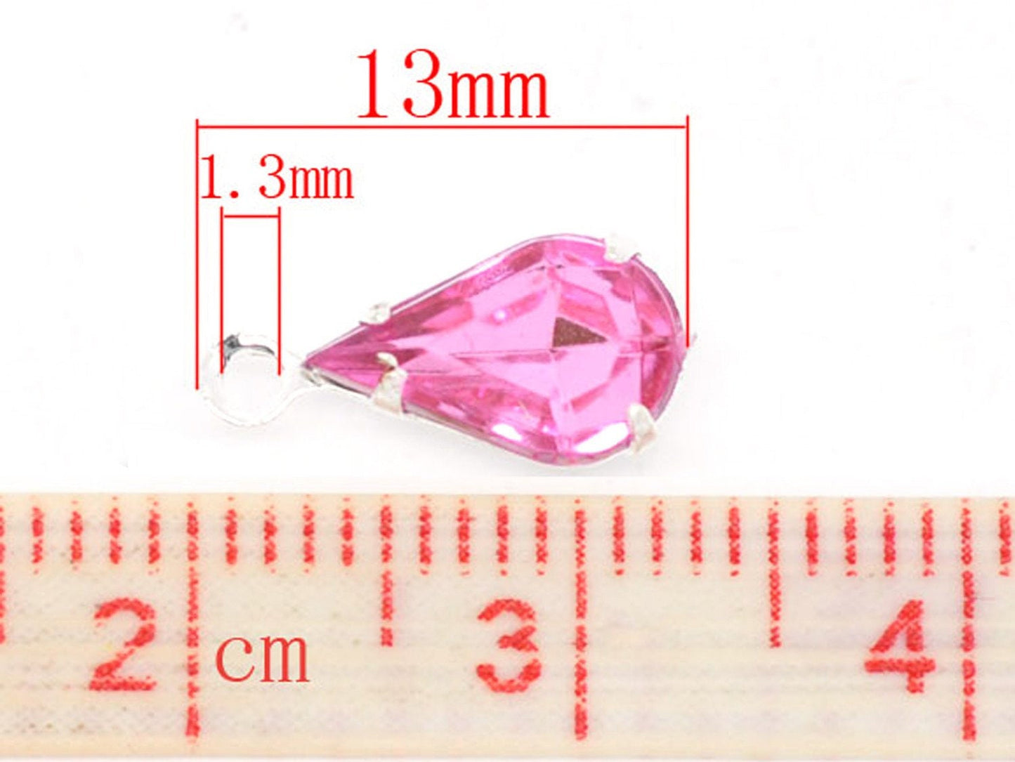 10 Stück Anhänger in Tropfenform, je Farbe 2 Stück, 13 x 6 mm