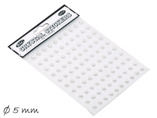 100 Stück selbstklebende Perlen-Sticker Ø 5 mm