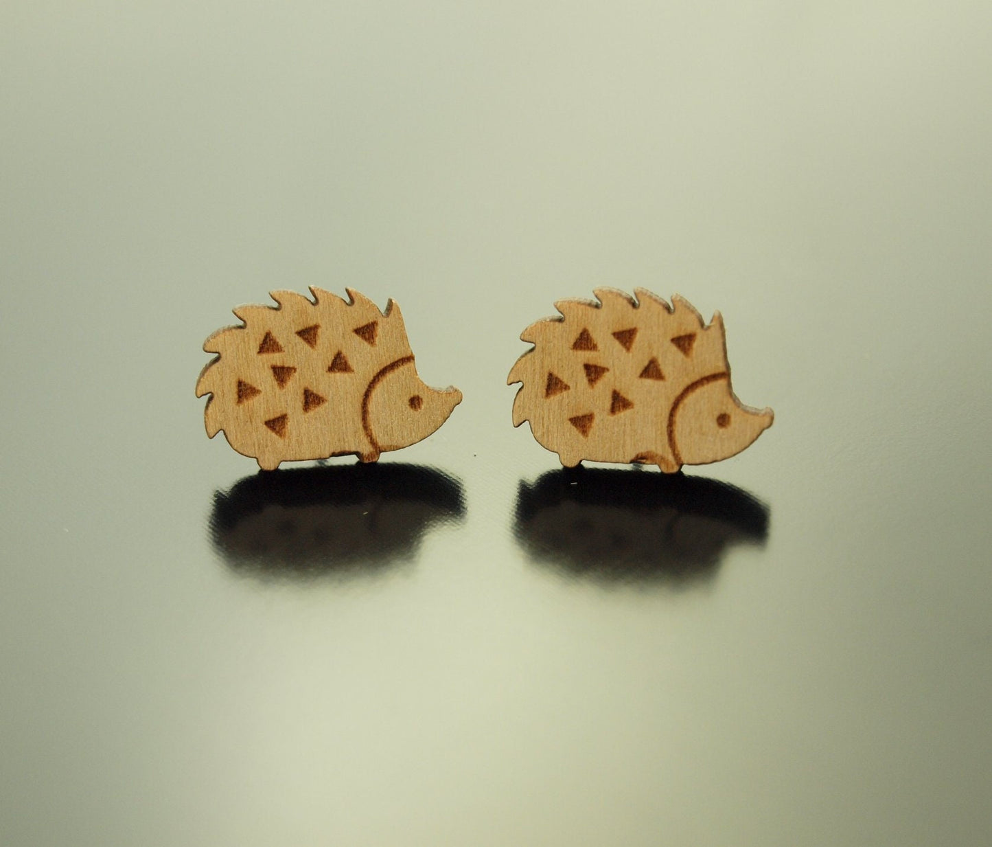 Ohrstecker Igel Holz Ohrringe Stecker