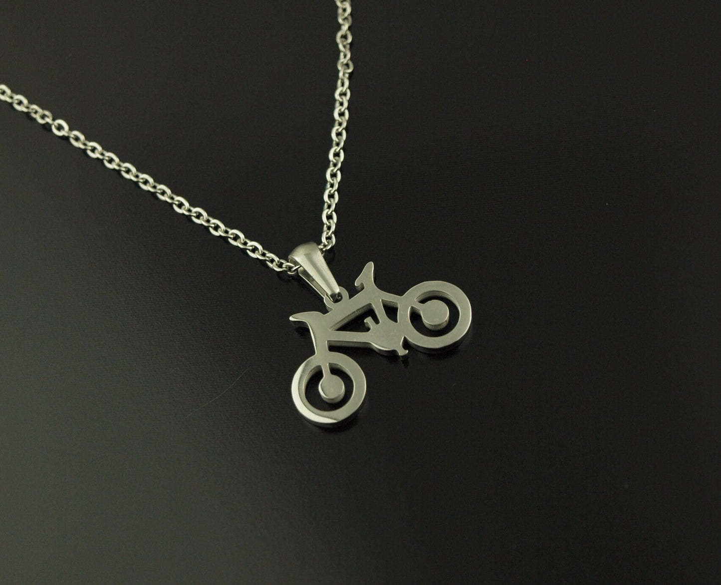 Kette Edelstahl Fahrrad Rad fahren silbern