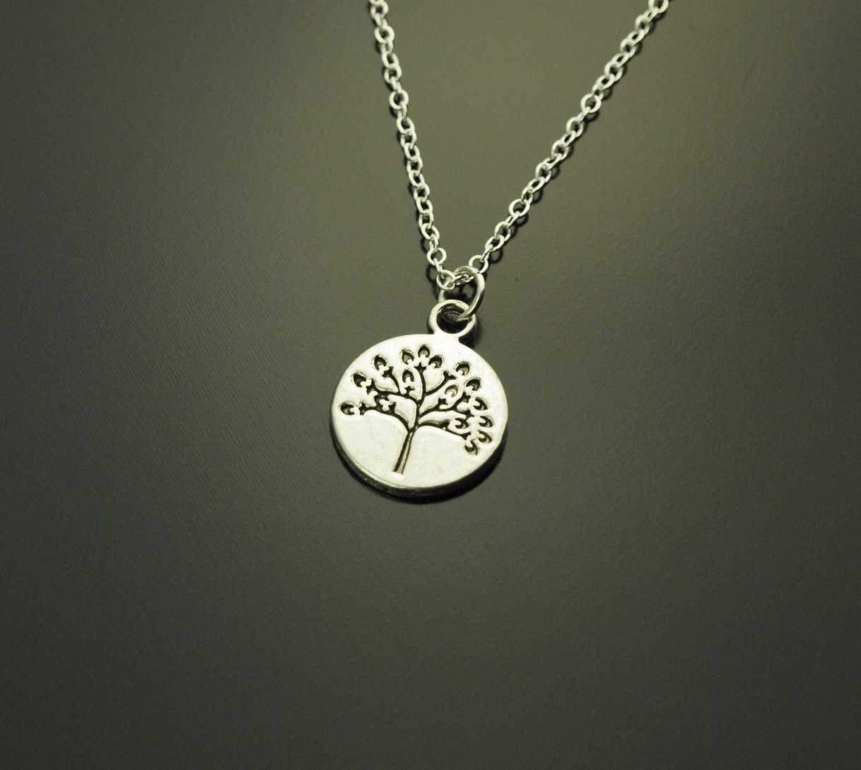 Kette Baum Lebensbaum Natur Liebe romantisch Anhänger silbern
