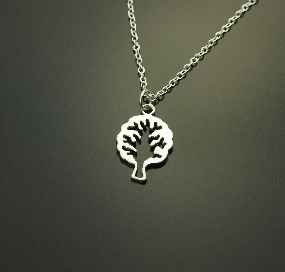 Kette Baum Lebensbaum Natur Liebe romantisch Anhänger silbern