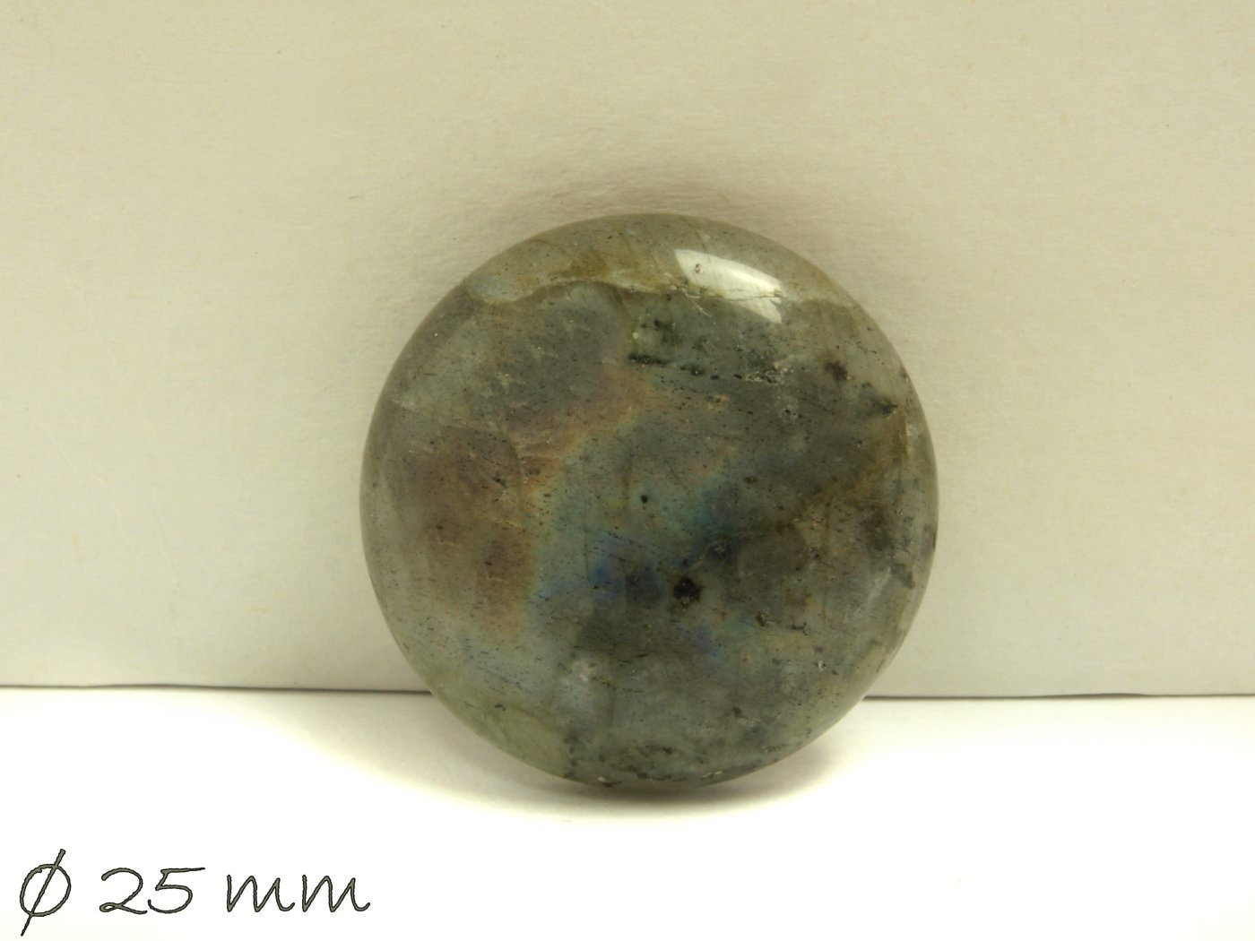 1 Stück Edelstein Cabochon, Labradorit, Ø 25 mm