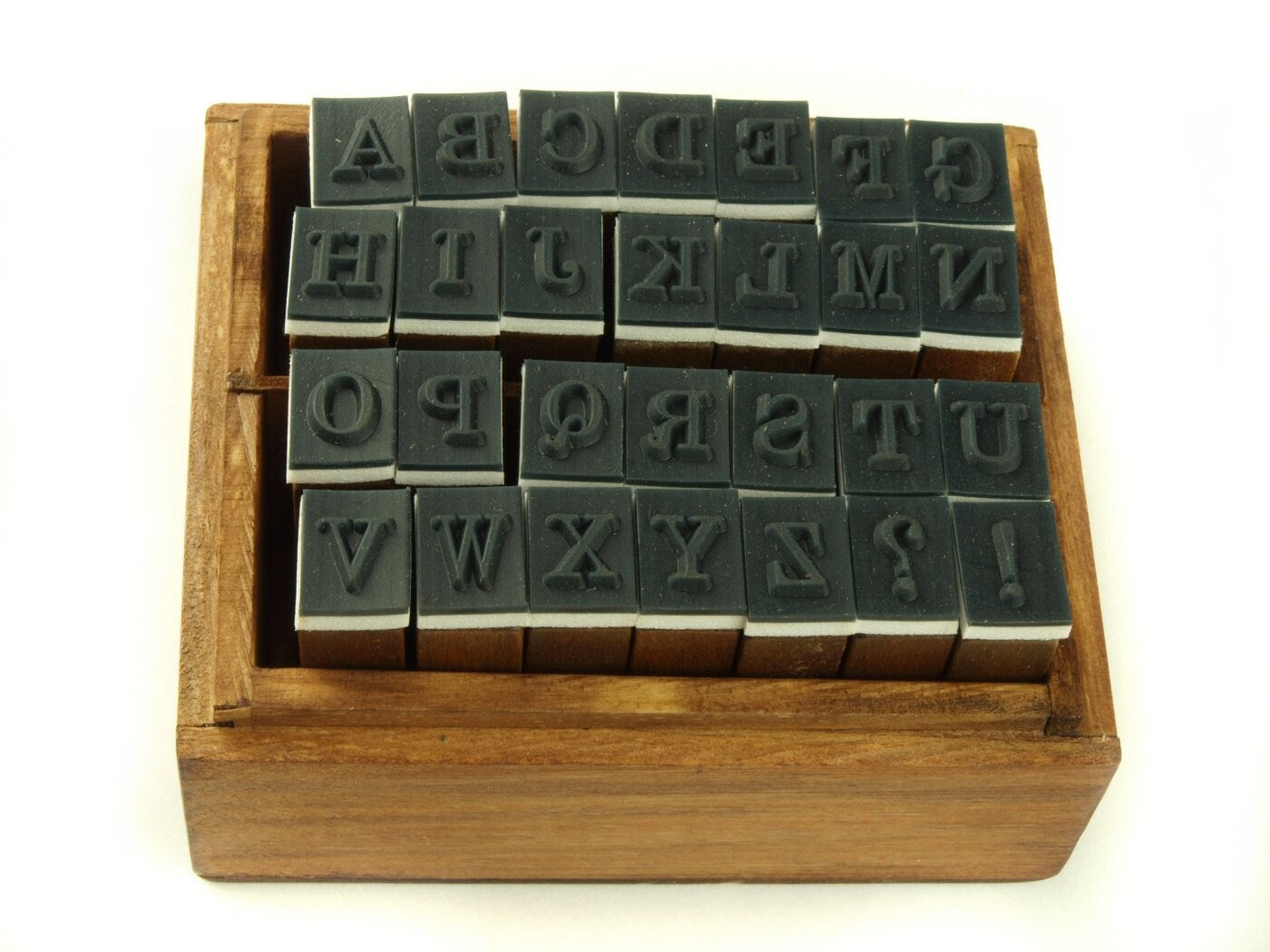 28 Stück Stempel - Stempelset Alphabet Buchstaben Großbuchstaben