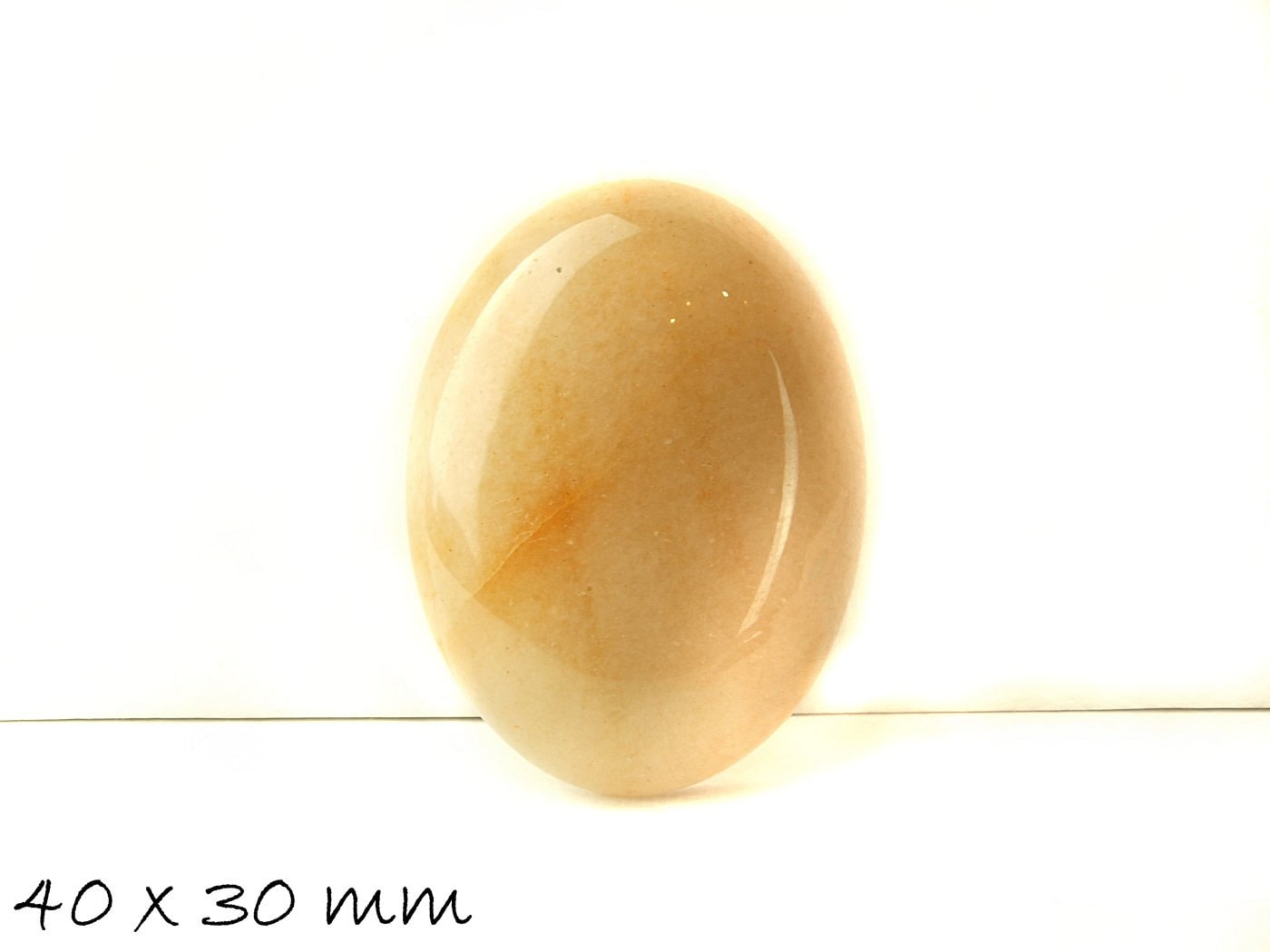 1 Stück Edelstein Cabochons, roter Aventurin Quarz, 40 x 30 mm