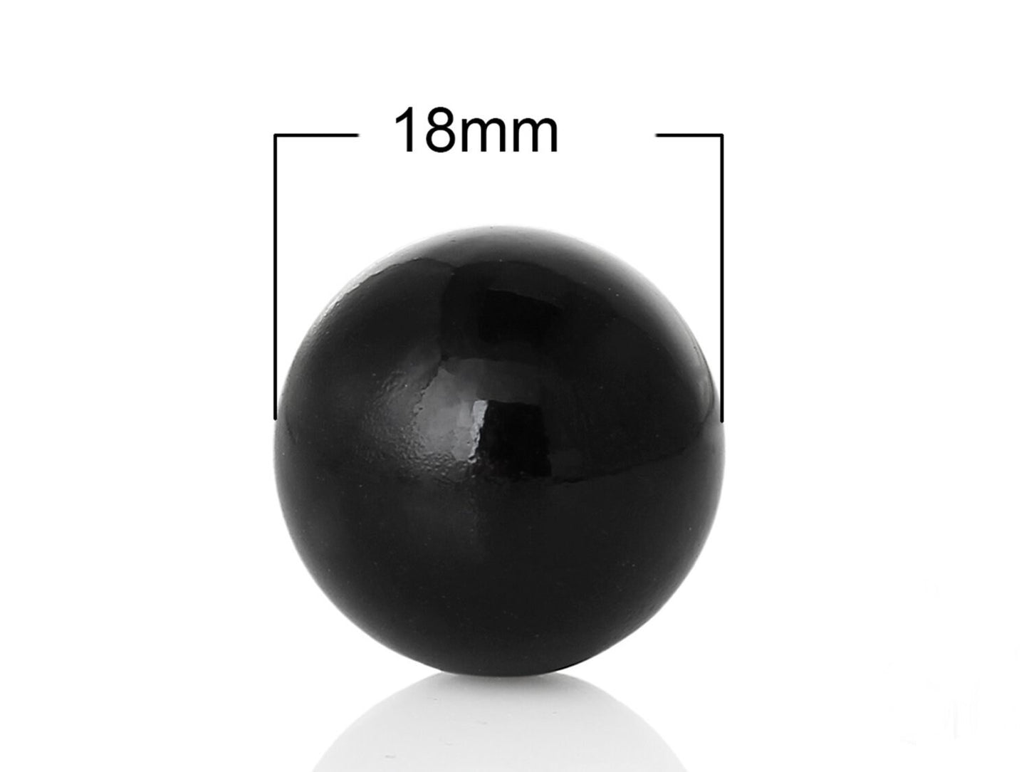 1 Stück Klangkugel, Schwarz, Ø 18 mm