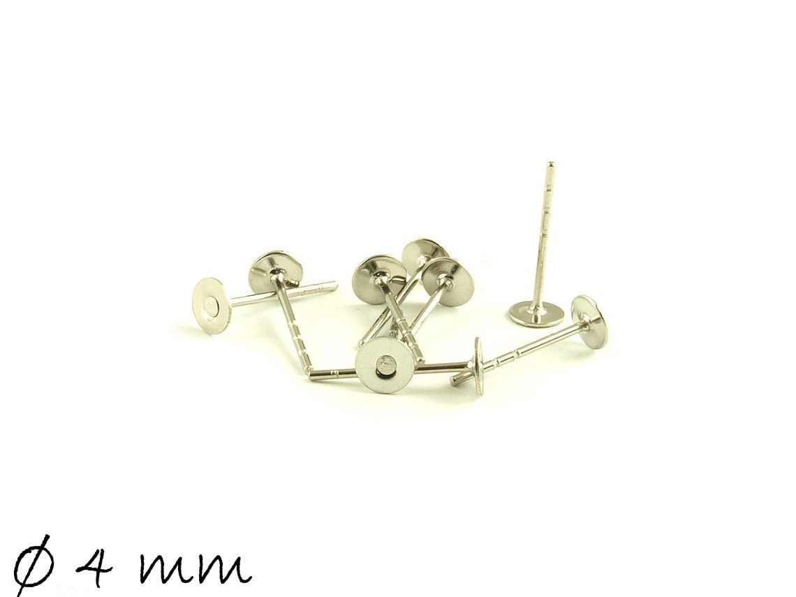 20 Stück Edelstahl Ohrstecker Rohling 12 x 4 mm Ohrringe