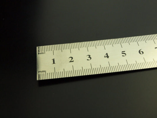 1 Stück Lineal aus Edelstahl, 30 cm lang, metrische und imperiale Anzeige