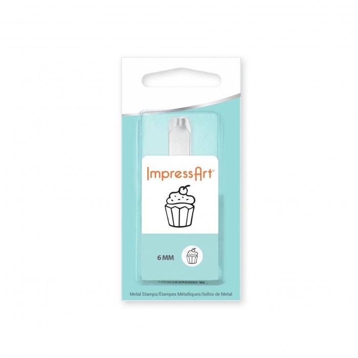 1 Stück Design Stempel Kuchen, Muffin, Cupcake, Schlagstempel Punze, 6 mm