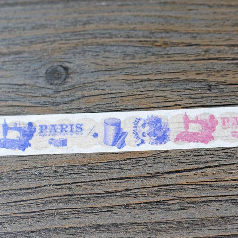 1 Rolle kreatives Tape Klebeband, Paris, 10 m lang, 15 mm breit