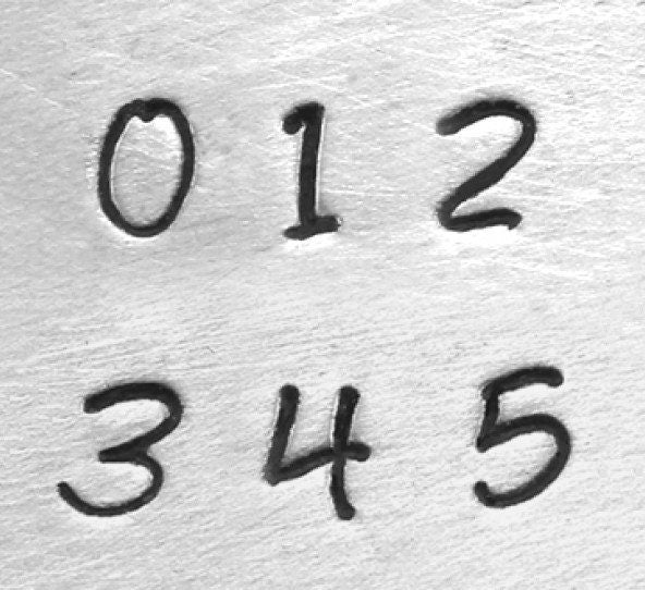 1 Set Stempel ImpressArt 3 mm Bridgette Ziffer Zahlen - PREMIUM