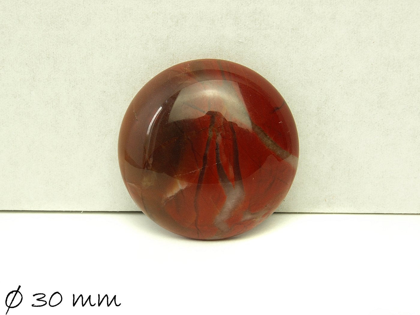 1 Stück Edelstein Cabochons, roter Achat, Ø 30 mm