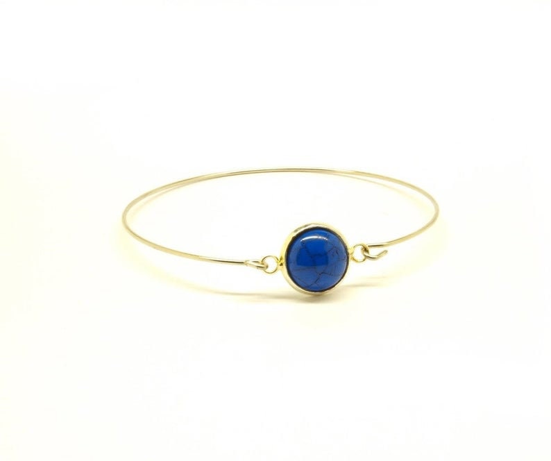 Armreif nach Wahl Cabochon Türkis Imitat vintage bronze silbern golden gelb orange rot rosa grün blau türkis