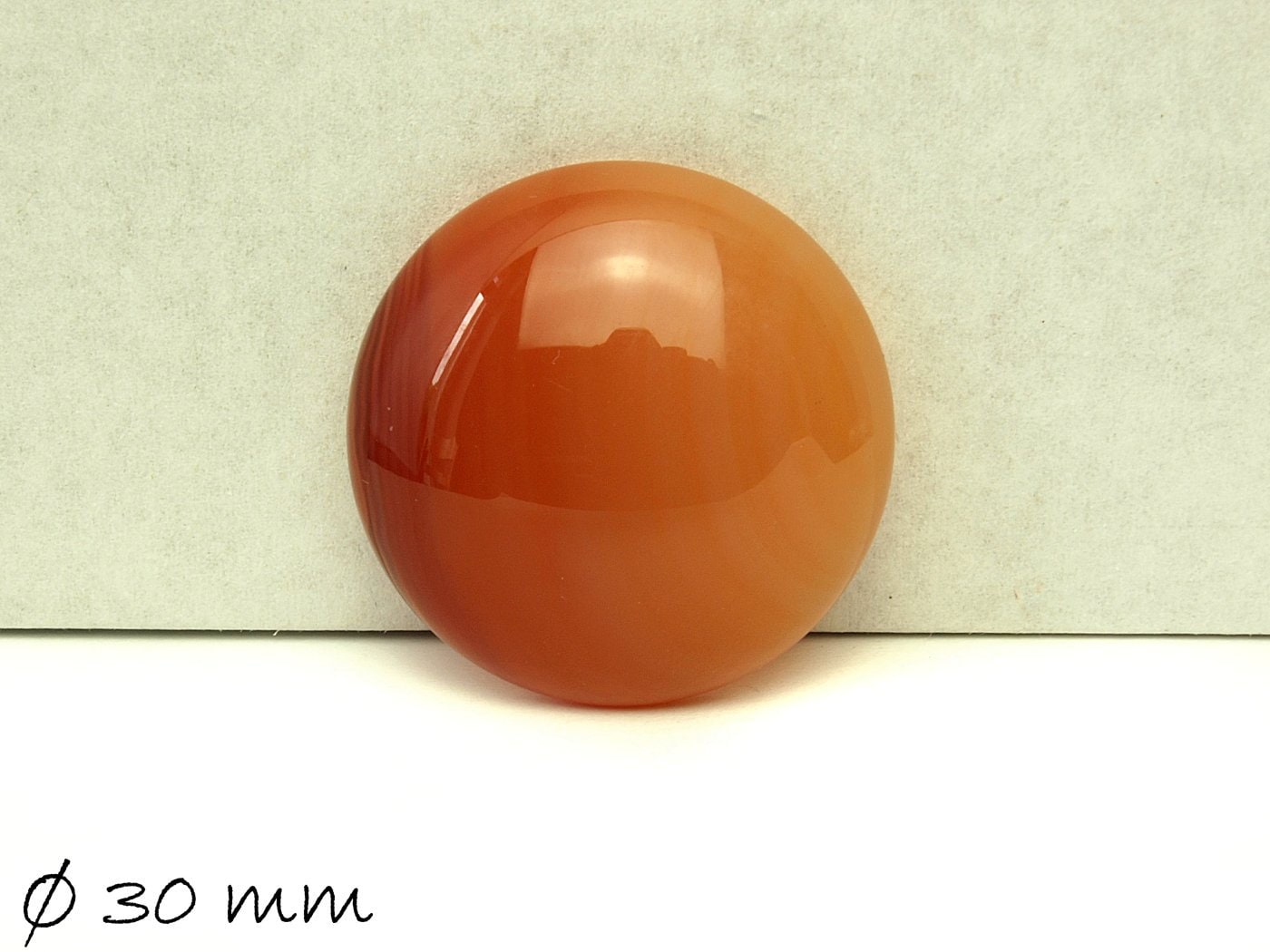 1 Stück Edelstein Cabochons, roter Achat, Ø 30 mm
