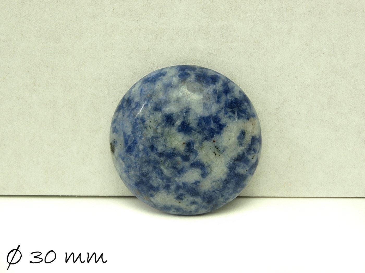 1 Stück Edelstein Cabochon, Midnight Blue Sodalith, Ø 30 mm
