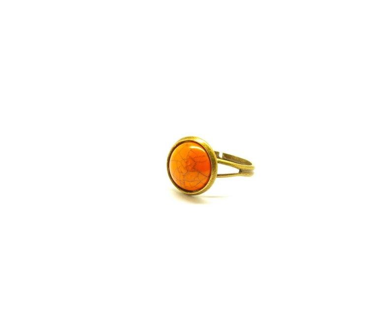 Ring nach Wahl Cabochon Türkis Imitat bronze vintage silbern gelb orange rot blau grün lila Juvelato