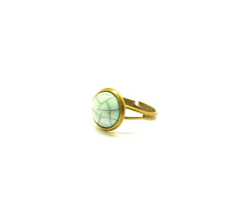 Ring nach Wahl Cabochon Türkis Imitat bronze vintage silbern gelb orange rot blau grün lila Juvelato