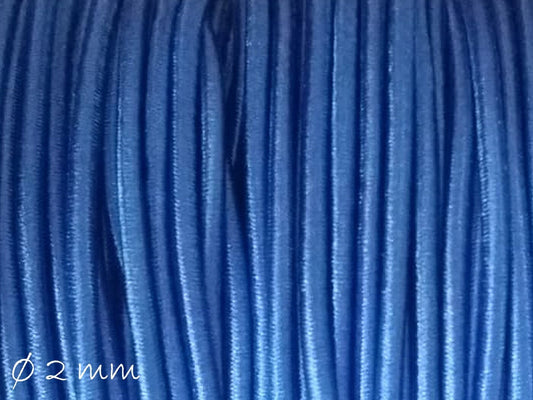 0,36EUR/m - 5 m elastische Nylon-Schnur Ø 2 mm, blau