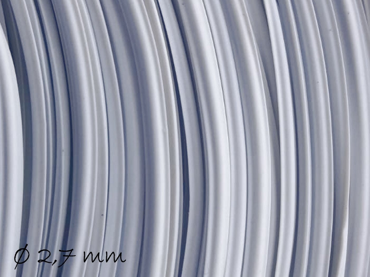 0,90EUR/m - 5 m Verzinkter Eisendraht in weiß