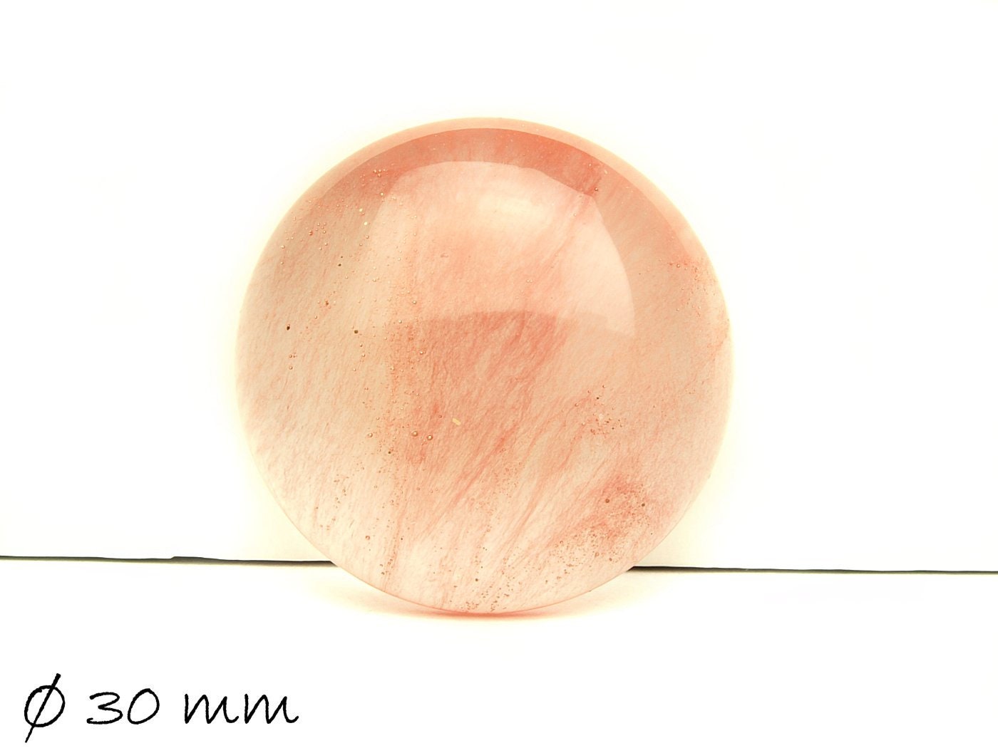 1 Stück Cabochon, Kirschquarz, Ø 30 mm