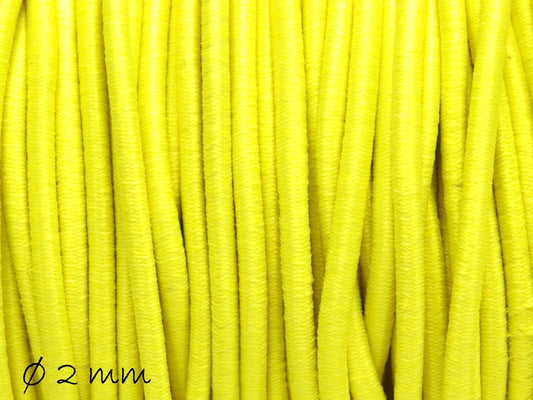 0,36EUR/m - 5 m Elastische Nylon-Schnur Ø 2 mm, gelb