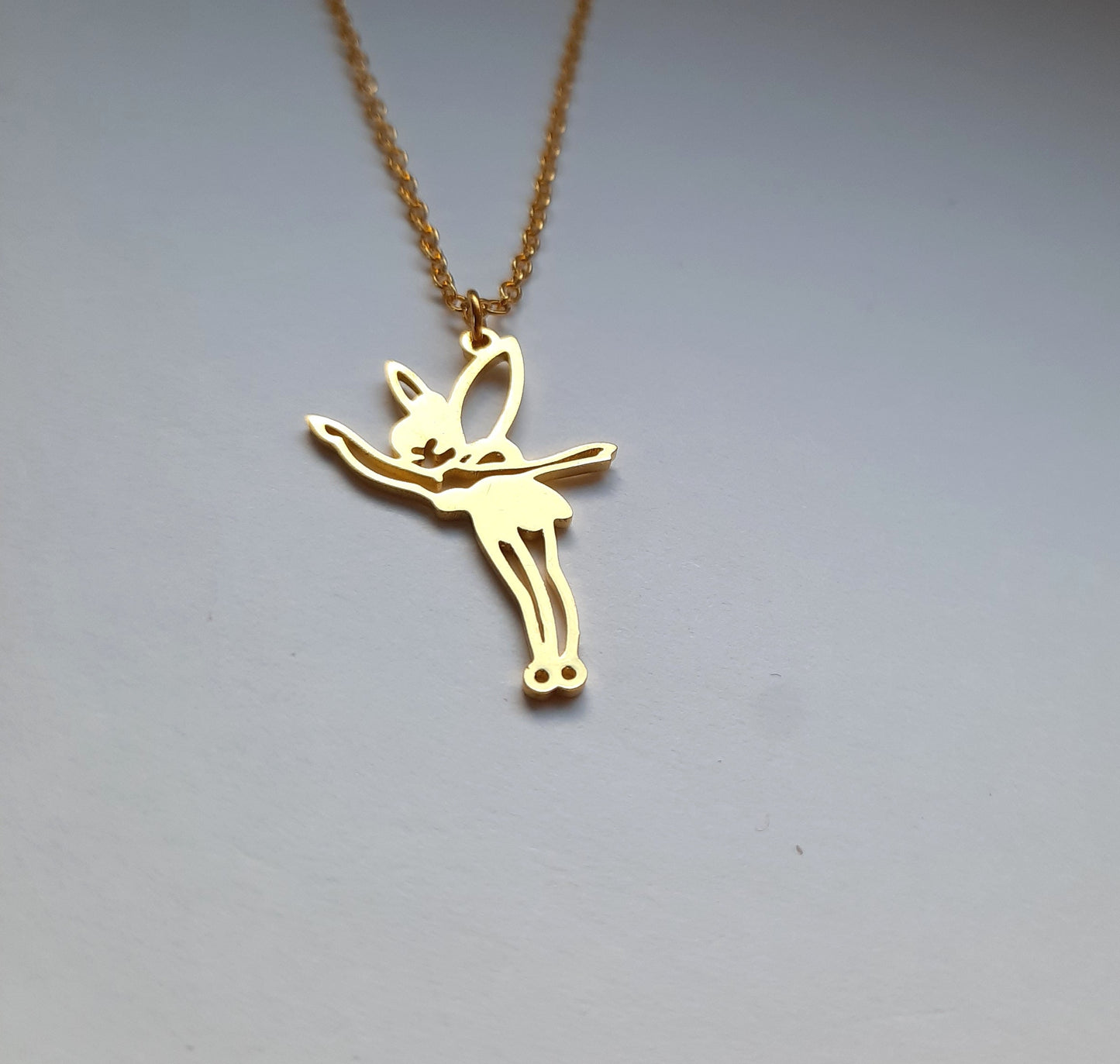 Kette Fee Elfe Märchen Zaubern Fliegen Flügel Mädchen Kind Farbe nach Wahl silbern golden rosé golden