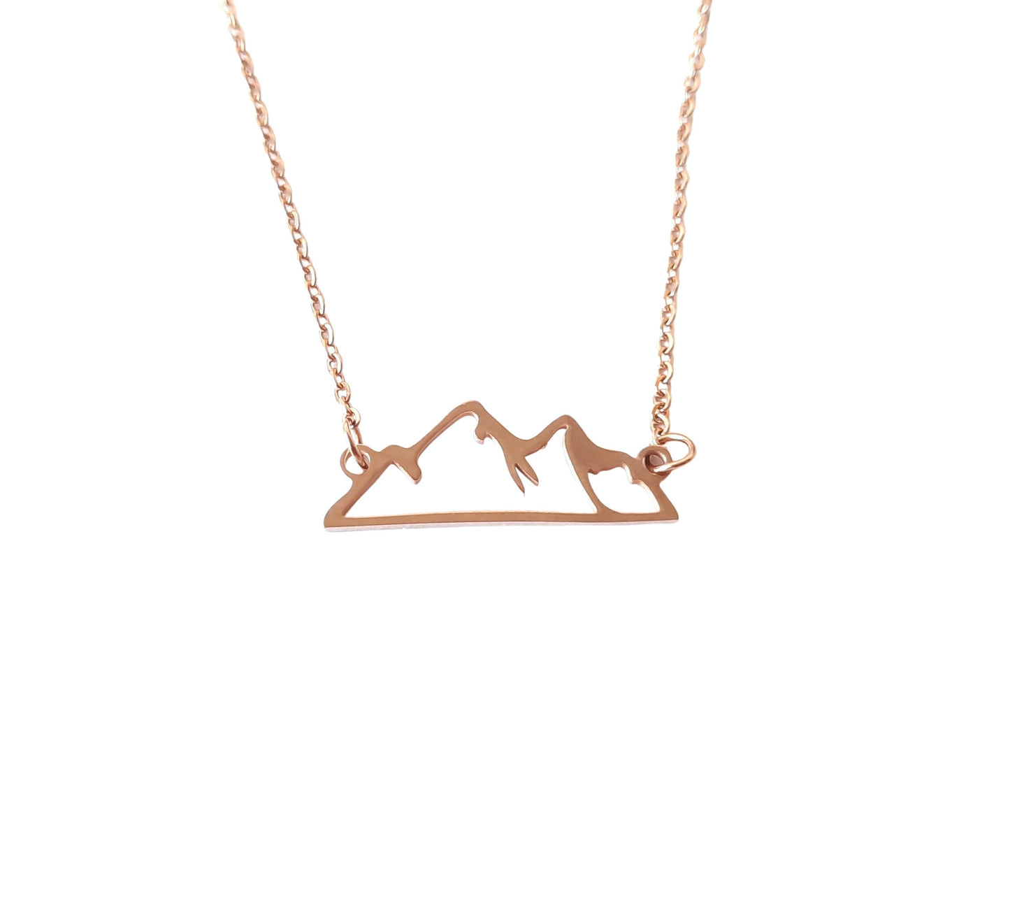 Kette Berge Landschaft rosé gold geometrisch Schnee Wandern Reisen