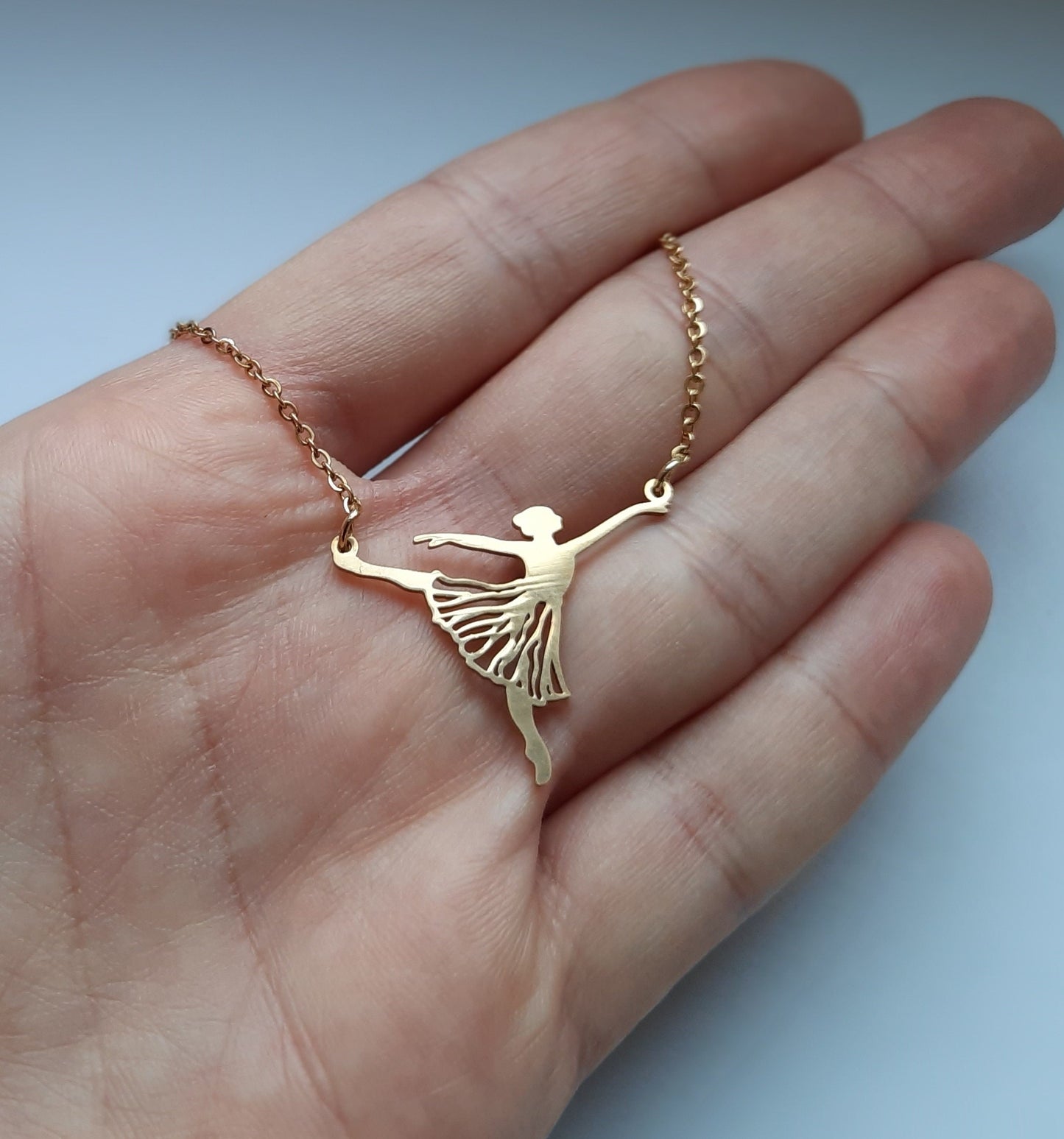 Kette nach Wahl Edelstahl Ballerina Tänzerin Ballett Tutu golden