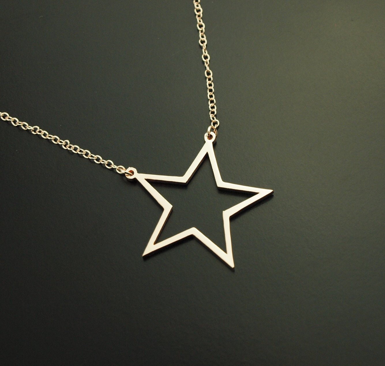 Kette Stern Star Anhänger Himmel Nacht rosé golden