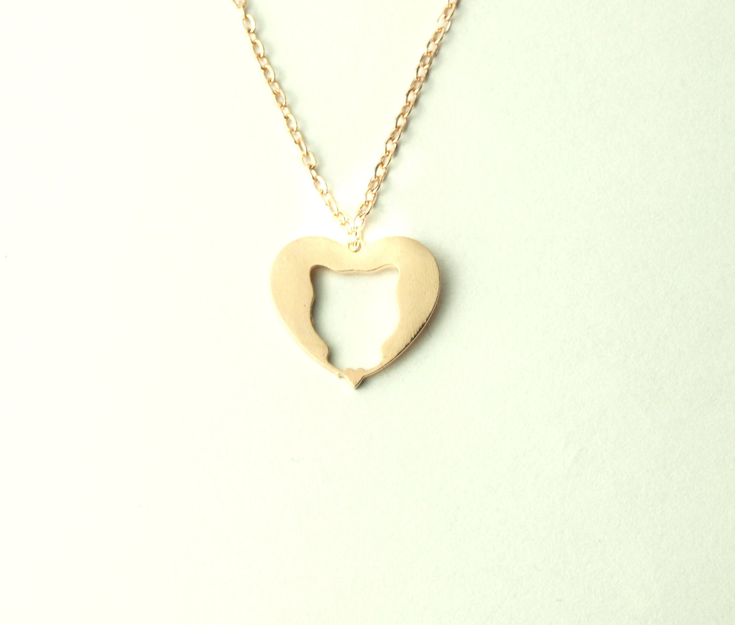 Kette Katze Silhouette Herz Liebe Freundschaft Anhänger Farbe nach Wahl silbern golden rosé golden