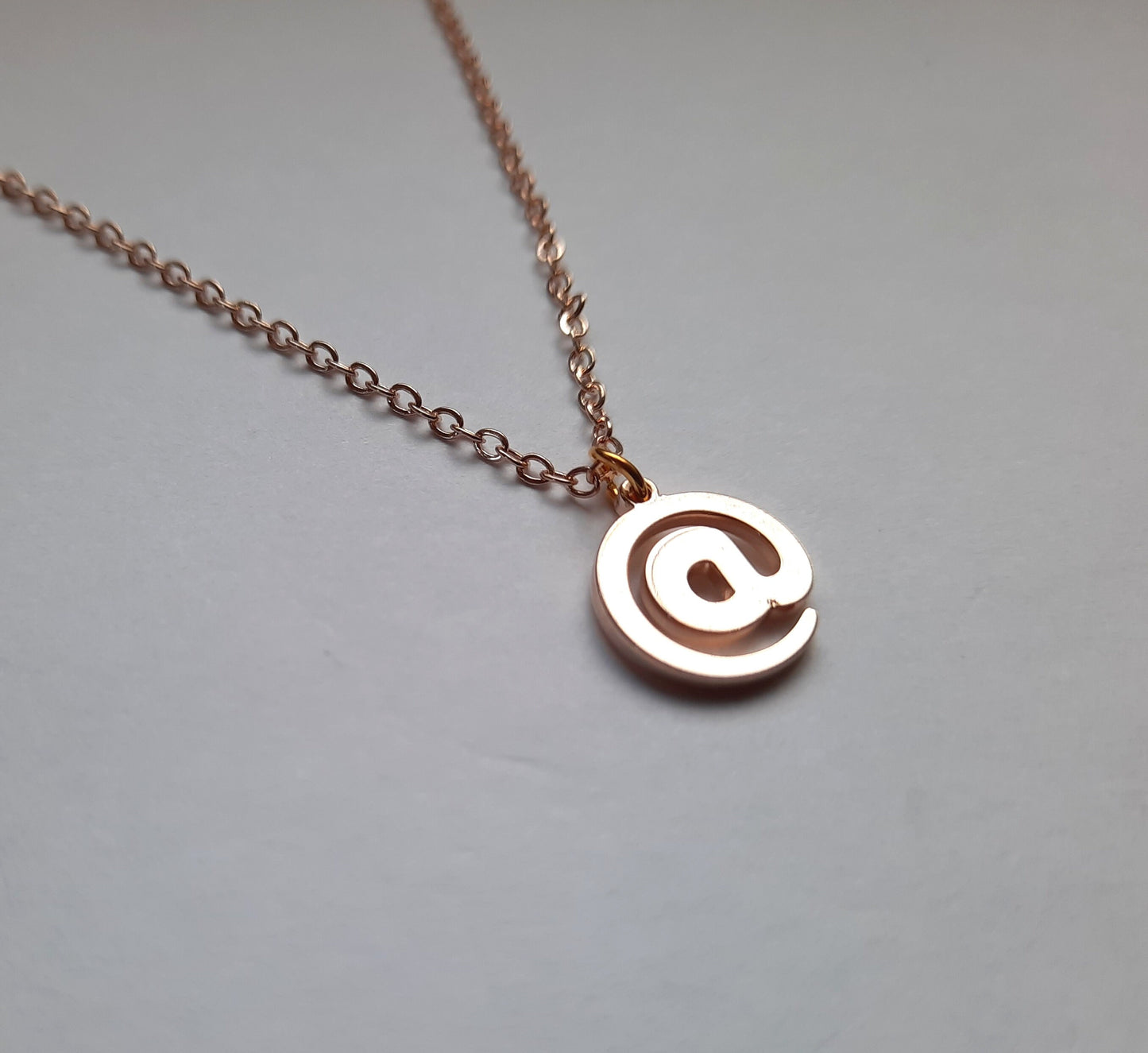 Kette @ Zeichen At Computer PC Internet Zeichen Farbe nach Wahl silbern golden rosé golden