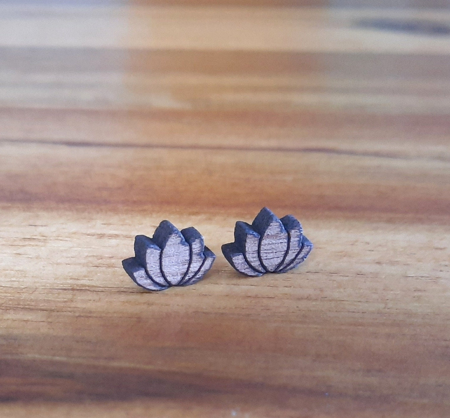 Ohrstecker nach Wahl Muschel Lotus Blüte Kaktus Pflanze Holz Ohrringe Meer Strand Wasser Blume